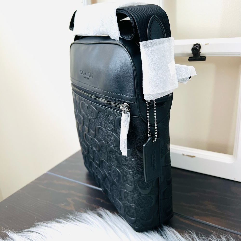 COACH Men’s Houston Flight Bag Signature Leather - Picture 3 of 11